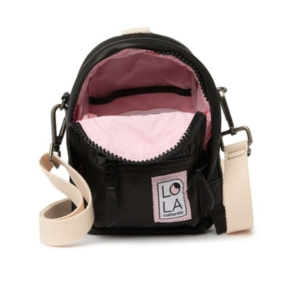 LOLA Stargazing Convertible Mini Black Leather Backpack NWT - Picture 13 of 16